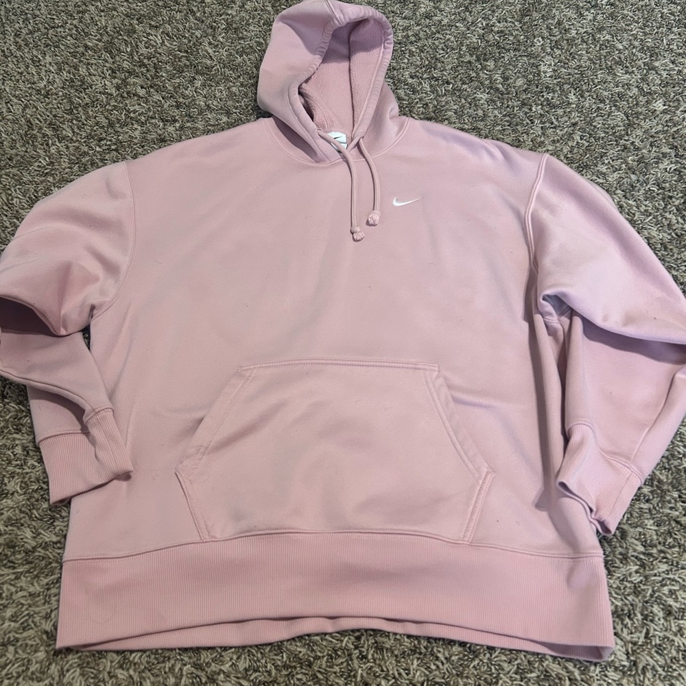 Nike Pink Quarter-Zip Sweater Soft Relaxed Fit